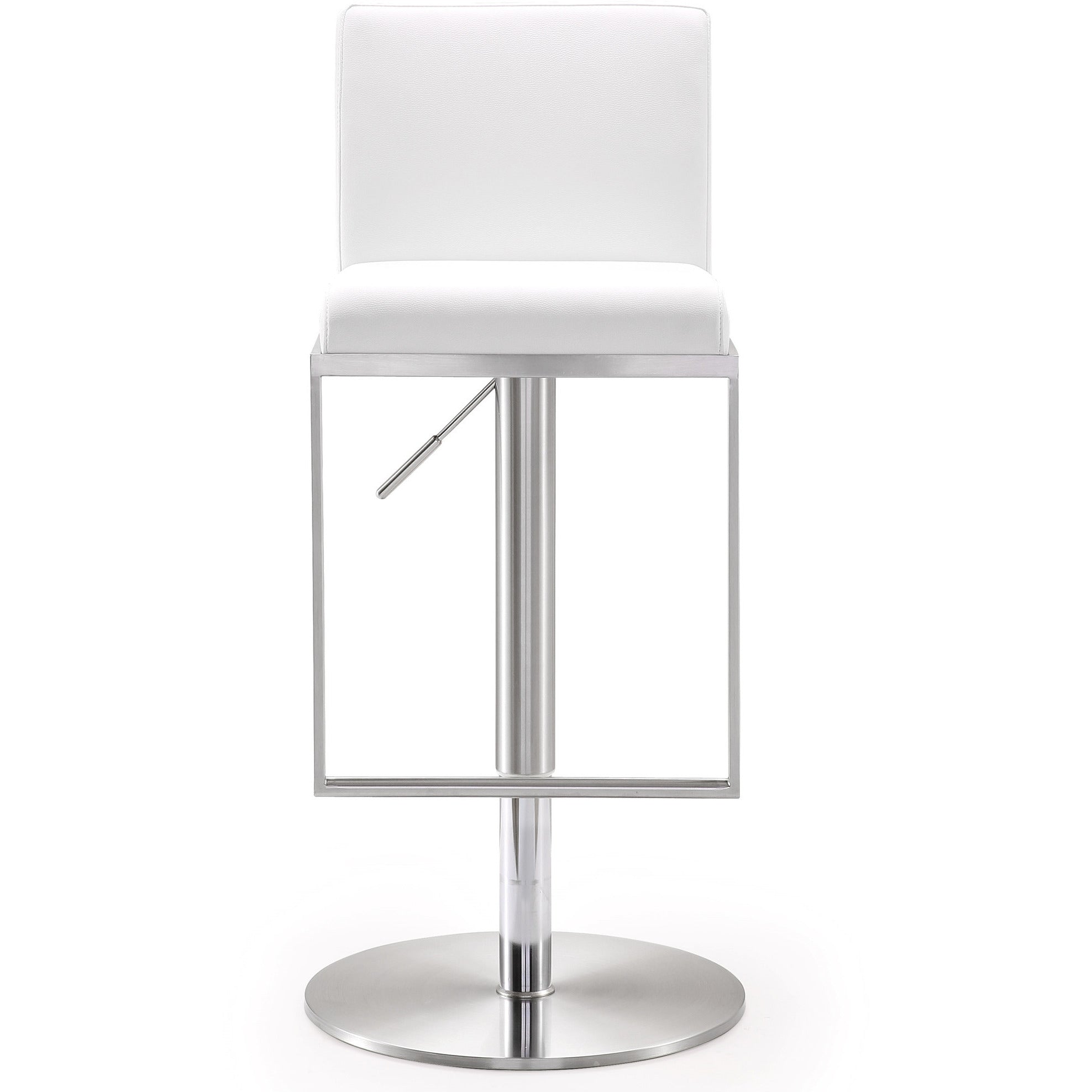 Amarie White Stainless Steel Barstool - living-essentials